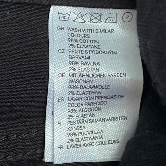 3/$25💥 H&M Black Denim Mini Skirt With Pockets Size 2 - Picture 5 of 7